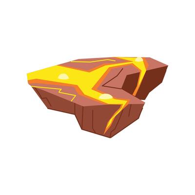 lava magma platform cartoon illustration