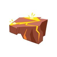 lava basalt platform cartoon illustration vector