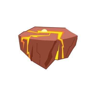 lava vent platform cartoon illustration