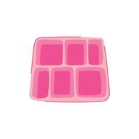 multi reusable section meal tray cartoon vector