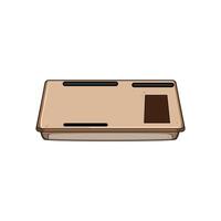portable table lap desk cartoon illustration vector