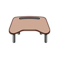 portable indoor lap desk cartoon illustration vector
