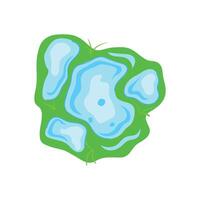 puddle reflection cartoon item vector