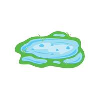 puddle wet cartoon element vector