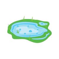 puddle mud cartoon item vector