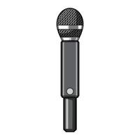 radio dynamic microphone cartoon illustration vector