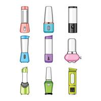 blender smoothie set cartoon element vector