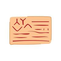 suture skills practice pad cartoon illustration vector