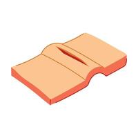 suture stitching practice pad cartoon illustration vector