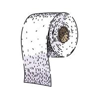 hygiene toilet paper roll sketch hand drawn element vector