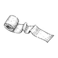 soft toilet paper roll sketch hand drawn item vector