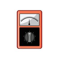 watt efficiency meter cartoon illustration vector