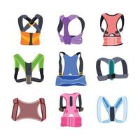 posture back corrector set vector