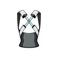back spine posture corrector cartoon item vector