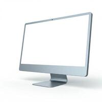 Mock computer monitor screen isolated on white photo