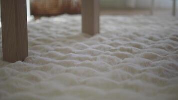 Soft textures on the floor create a cozy atmosphere video