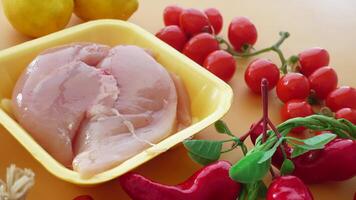 Fresh ingredients for a vibrant cooking experience video