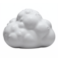 White Cloud Shape Soft Puffy Form with Transparent Background Clipping Path Illustration png