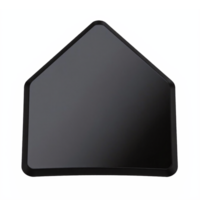 Black Pentagon Shaped Mirror with Rounded Corners and Transparent Background Clipping Path png