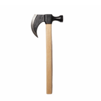 Medieval Battle Axe with Wooden Handle Firefighter Rescue Tool Transparent Background Clipping Path png