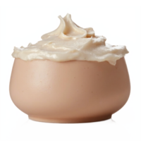 Creamy Moisturizing Skin Care Lotion With Whipped Texture In Round Jar Transparent Background png