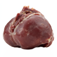 Raw Fresh Beef Heart Isolated on Transparent Background Clipping Path Included png