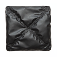 Black Soft Padded Square Cushion Pillow with Stitching Transparent Background Clipping Path png