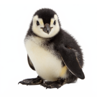 Cute Baby Penguin Standing Facing Forward Isolated on Transparent Background Clipping Path png