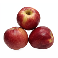 Fresh Red Apples Three Pieces with Natural Texture Transparent Background Clipping Path png
