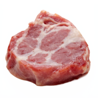 Raw Fresh Pork Meat Cut with Marbled Fat Isolated on Transparent Background Clipping Path png
