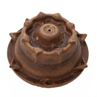 Rusty Circular Metal Gear with Teeth Isolated on Transparent Background Clipping Path png