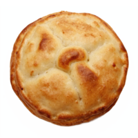 Freshly Baked Golden Meat Pie with Crisp Crust Isolated on Transparent Background Clipping Path png