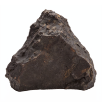 Dark Rough Natural Rock Stone Isolated on Transparent Background with Clipping Path png