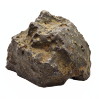 Iron Meteorite Rock Space Object with Rough Surface Shape Isolated on Transparent Background Clipping Path png