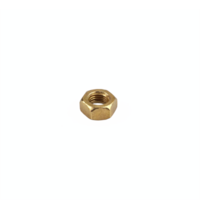 Brass Hex Nut Single Hardware Fastener Isolated on Transparent Background with Clipping Path png