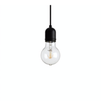 Clear Light Bulb Hanging From Cord with No Background Transparent Clipping Path png