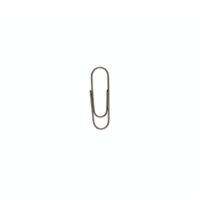 Single Metallic Paperclip Isolated on Transparent Background with Clipping Path for Office Supplies png
