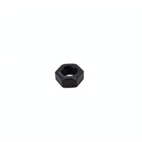 Black Metal Hex Nut with Threaded Hole Isolated on Transparent Background Clipping Path png