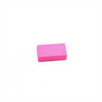 Pink Eraser on White Surface with Shadow Transparent Background Clipping Path png