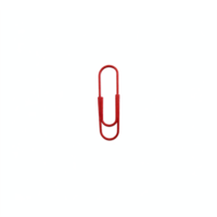 Red Paperclip Isolated on Blue Background with Transparent Clipping Path for Office and School Supplies png