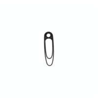 Black Safety Pin on Transparent Background with Clipping Path for Sewing or Fastening Use png