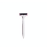 White Razor with Multiple Blades Male Shaving Tool and Transparent Background Clipping Path png