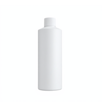 White Plastic Bottle with Screw Cap Isolated on Transparent Background with Clipping Path png