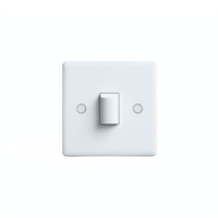 White Light Switch with Toggle Button on Transparent Background Clipping Path png