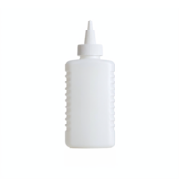 White Plastic Squeeze Bottle with Pointed Cap and Grip Sides on Transparent Background png