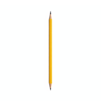 Double Ended Yellow Pencil With Sharp Tips On Both Ends Transparent Background png