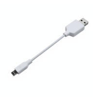 White USB to Micro USB Cable Power Charging and Data Transfer with Transparent Background Clipping Path png