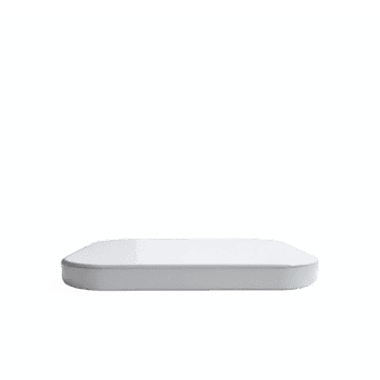 White Rounded Rectangle Display Platform with Shadow Transparent Background Clipping Path png