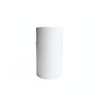 White cylindrical cardboard container with removable lid packaging isolated transparent background png