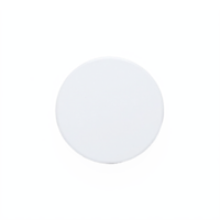 Round White Blank Container Cap Top View on Transparent Background Clipping Path png